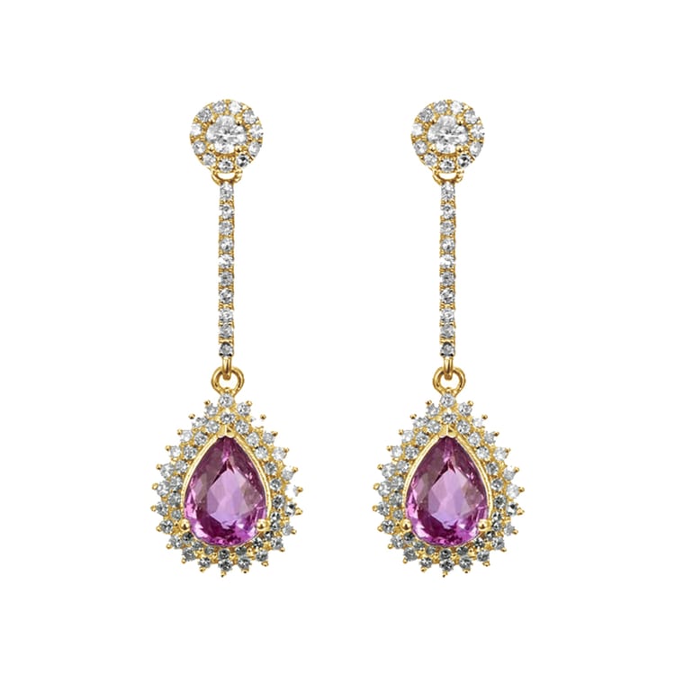 Safírové náušnice se zlata 77487