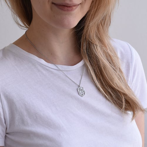 Přívěsek matka a dítě s diamantem Rian