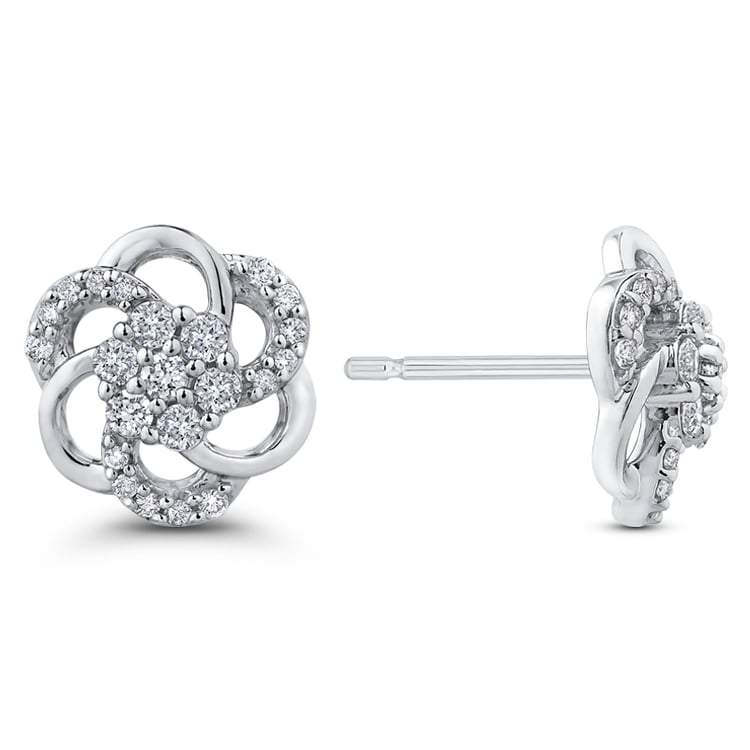 Zlaté diamantové náušnice 50155