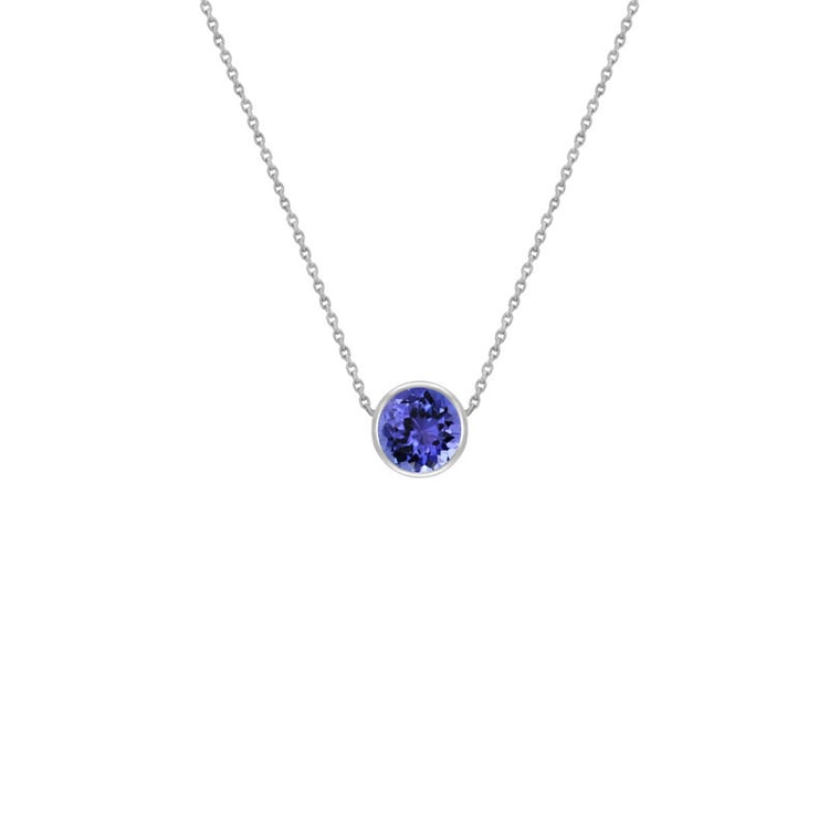 Platinový náhrdelník s tanzanitem Tillie