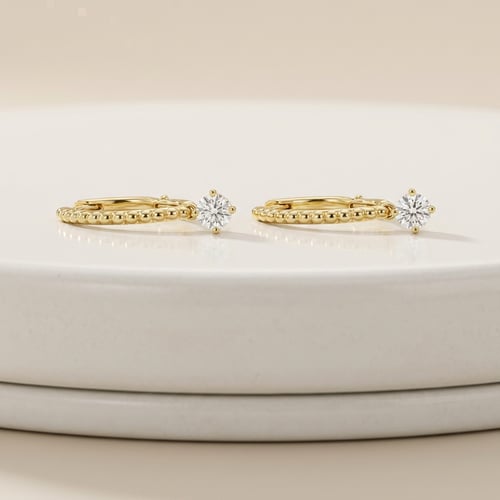 Stříbrné náušnice s 0.25ct lab-grown diamantem Fana