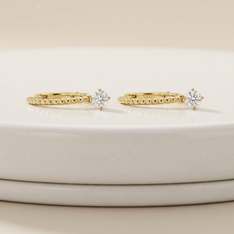 Stříbrné náušnice s 0.25ct lab-grown diamantem Fana 171425