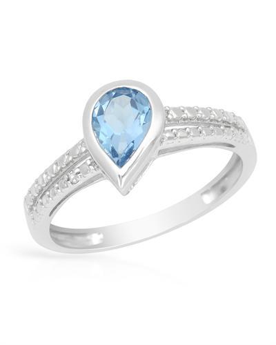 Stříbrný prsten s topasem