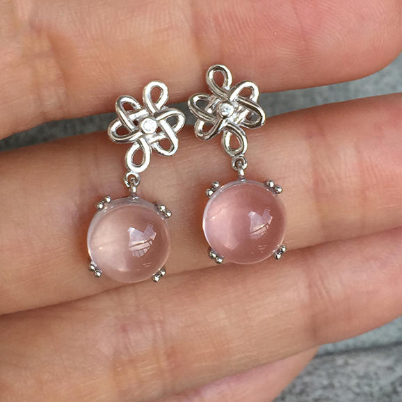 Stříbrné kryšťálové náušnice Rabia 7731