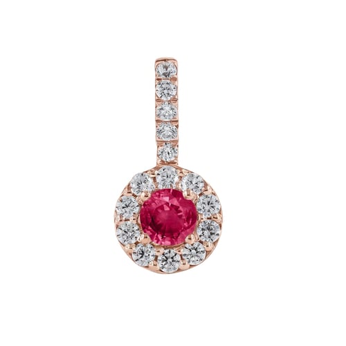Stříbrný elegantní přívěsek s rubínem a lab-grown diamanty Jack