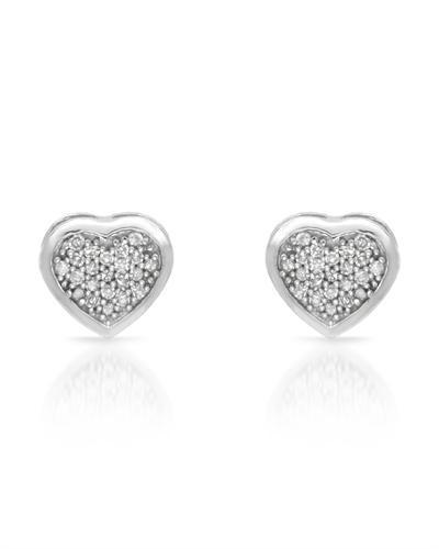 Diamantové náušnice srdce