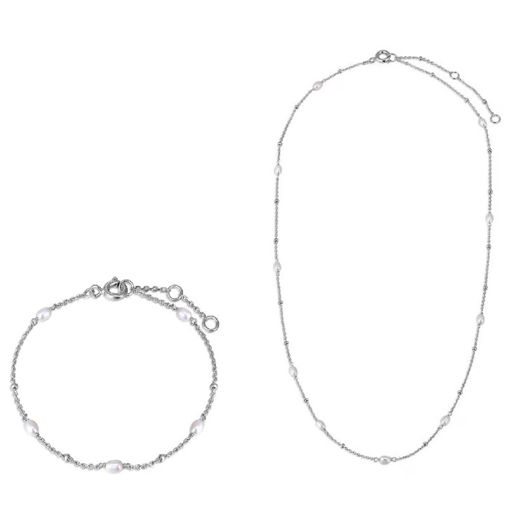 Stříbrná kolekce s perlami 164467