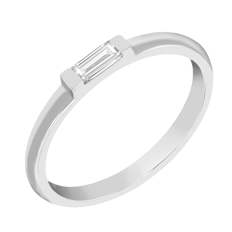 Prsten s baguette diamantem Xenia