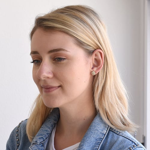 Stříbrné náušnice plné lab-grown diamantů Jodene