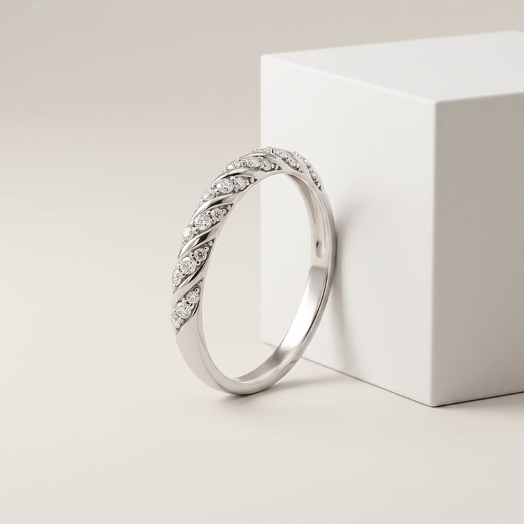 Proplétaný eternity prsten s lab-grown diamanty Rami 169728