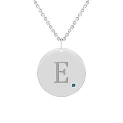 Zlatý přívěsek s modrým diamantem a gravírem písmene Sager