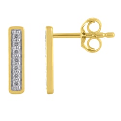 Zlaté náušnice s diamanty Lena