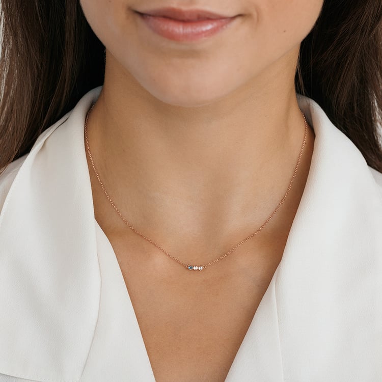 Minimalistický náhrdelník s drahokamy 158497