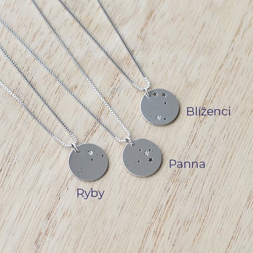 Stříbrný přívěsek se souhvězdím a diamantem Nyala