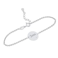 Stříbrný náramek s diamantem a s gravírem dle vaší volby Shalek