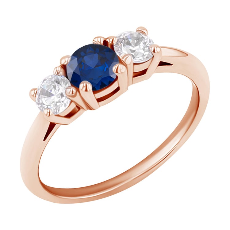 Zásnubní prsten se safírem a diamanty Clark 129836