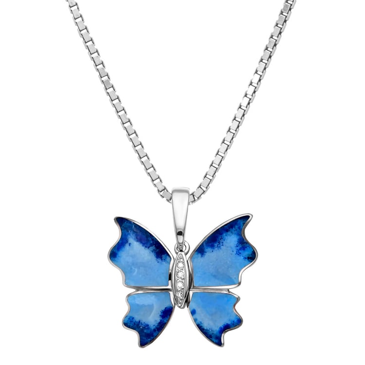 Stříbrný diamantový přívěsek