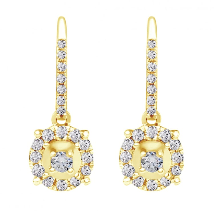 Zlaté náušnice s diamanty 79492