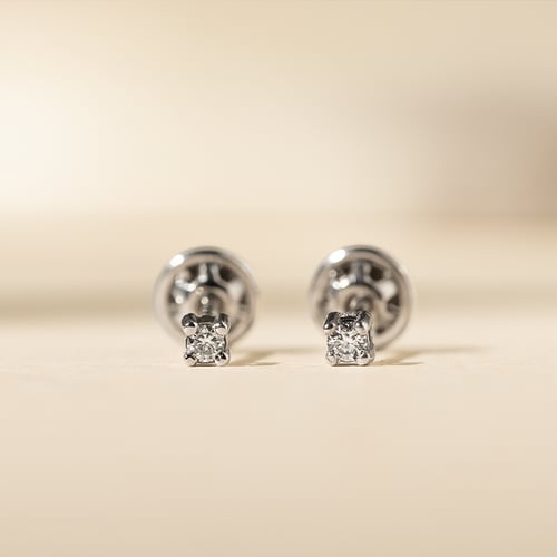 Náušnice s 2mm moissanity Tiny