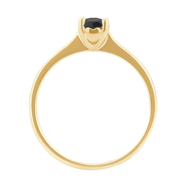 Zásnubní prsten se srdíčkem a černým diamantem Lenal 136210