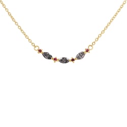 Náhrdelník s marquise salt and pepper diamanty a turmalíny Milli
