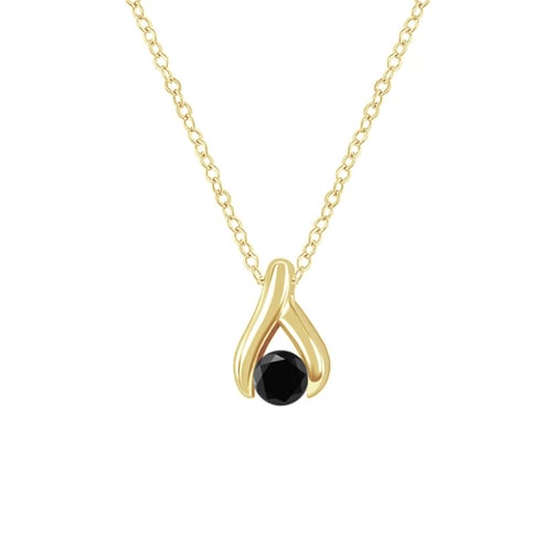Minimalistický přívěsek s černým diamantem Tilda