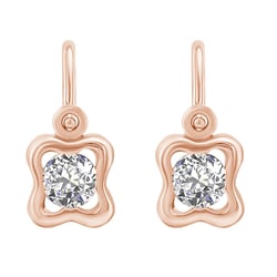 Zlaté náušnice pro děti s lab-grown diamanty Karola