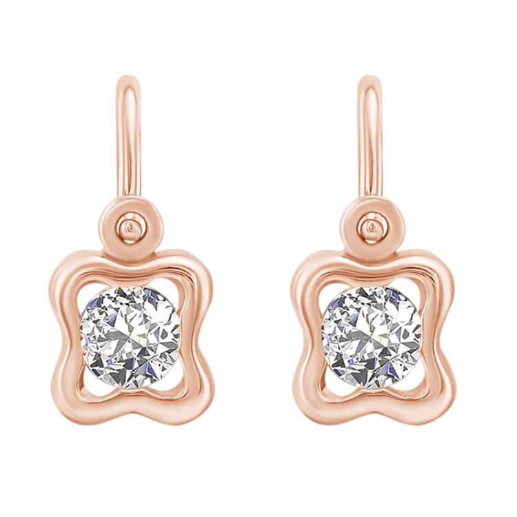 Náušnice pro děti z růžového zlata 145296