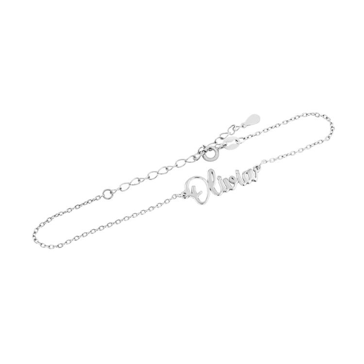Stříbrný náramek se jménem Elissa