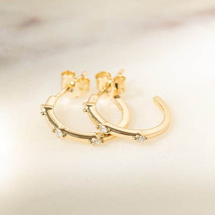 Kruhové náušnice s diamanty Ramila