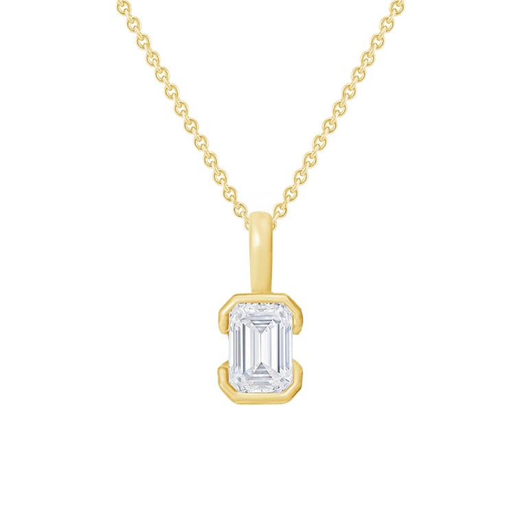 Minimalistický přívěsek ze stříbra s lab-grown emeraldem Lias 162225