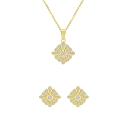 Zlatá diamantová sada šperků Calandre