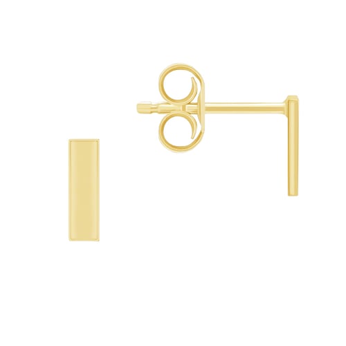 Zlaté minimalistické náušnice Bar