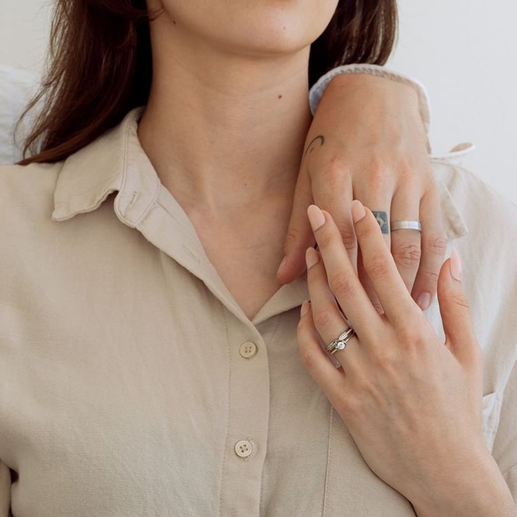 Set prstenů s možností výběru diamantu Asne 131685