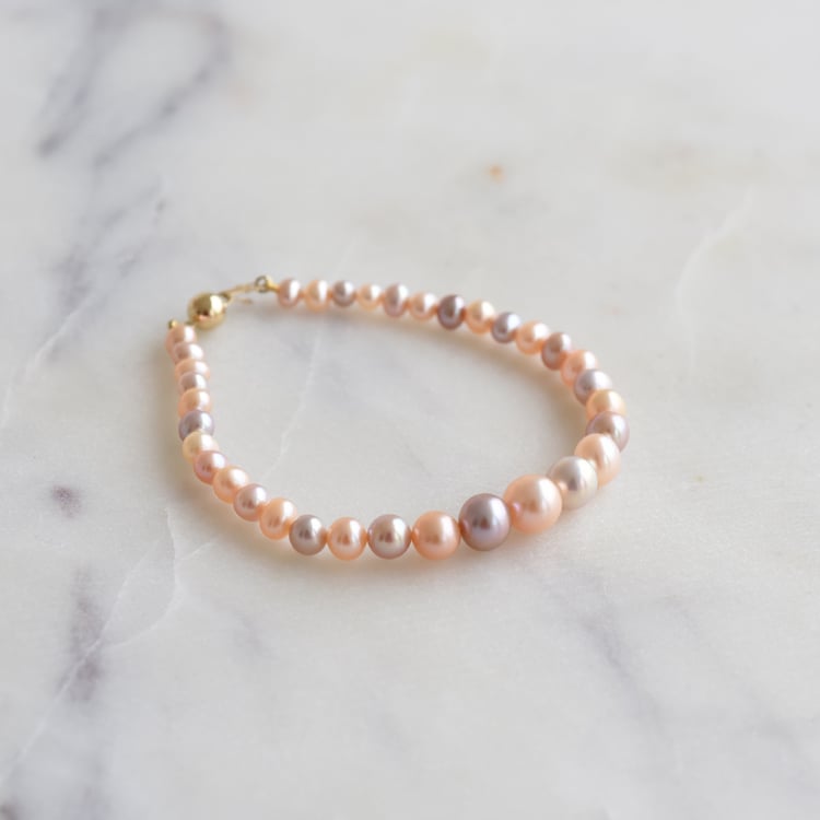 Náramek s perlami ze zlata 90521