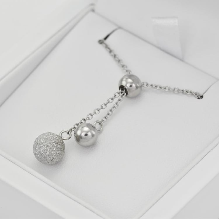 Náhrdelník se stříbrnými kuličkami 23298