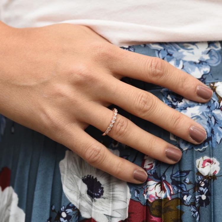 Vintage eternity prsten s lab-grown diamanty Paloma 101585