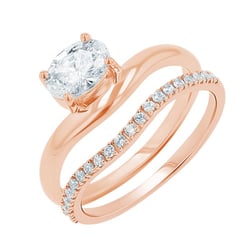 Půvabný set atypických prstýnků s lab-grown diamanty Karina