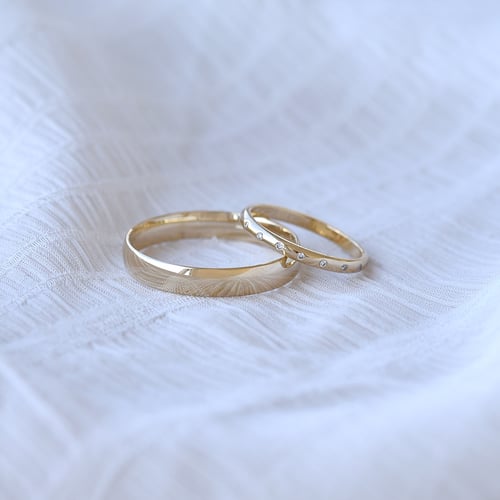 Zlatý eternity snubní prsten s lab-grown diamanty a komfortní pánský Miomi
