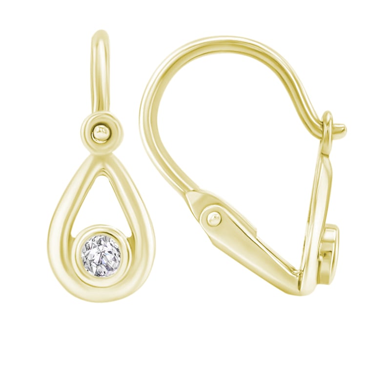 Dětské náušnice slzy s diamanty 145317