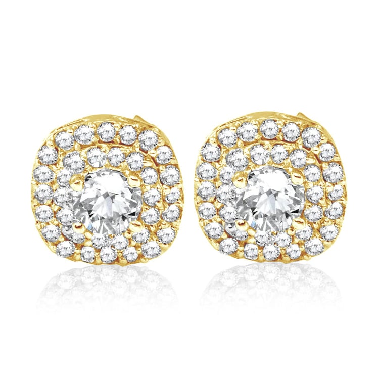 Zlaté náušnice s diamanty 79637