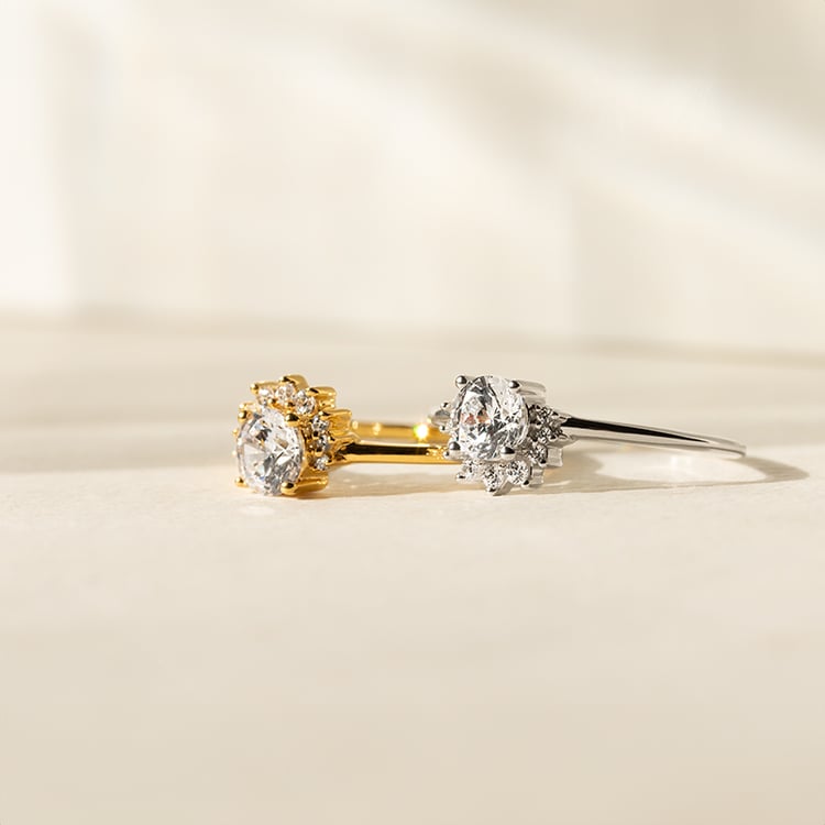 Half halo prsten s diamanty Sonnie 139324