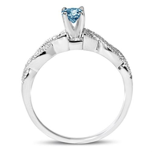 Zásnubní a snubní diamantový prsten z bílého zalata 4313