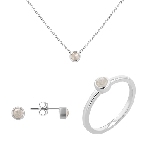 Minimalistická sada šperků se salt and pepper diamanty Jana