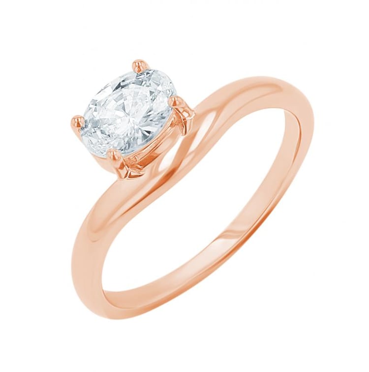 Prsten s oválným lab-grown diamantem 155416