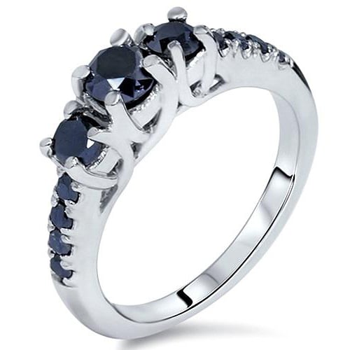 Zlatý prsten s černými diamanty