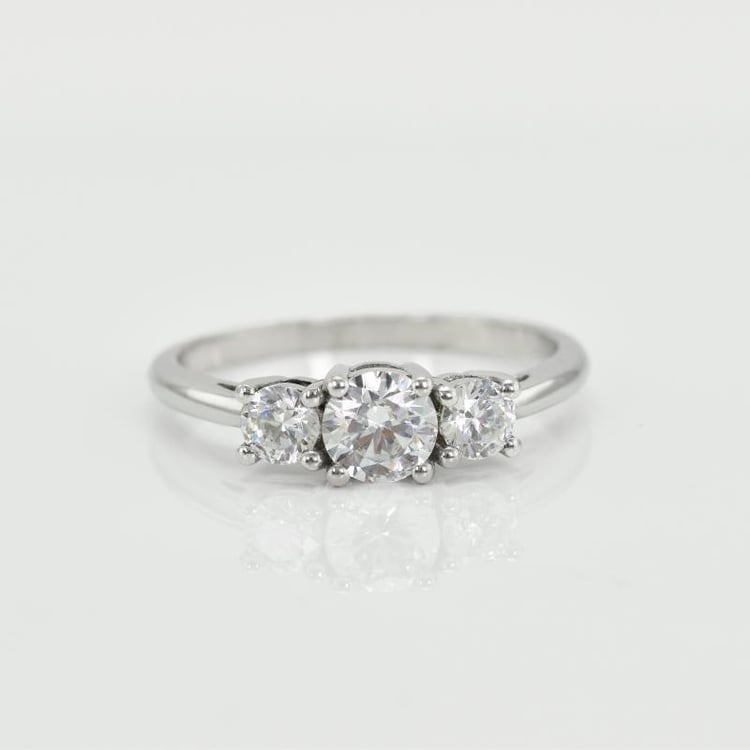 Diamantový zlatý prsten z bílého zlata 66100