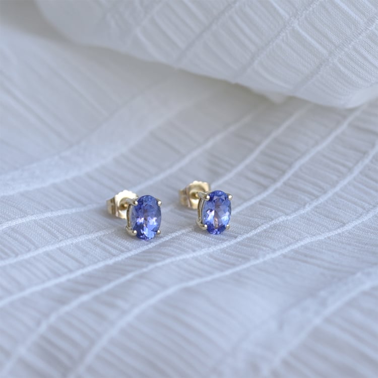 Náušnice s tanzanity 64296