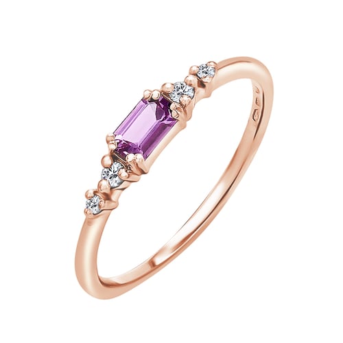 Prsten s emerald safírem a diamanty Taia