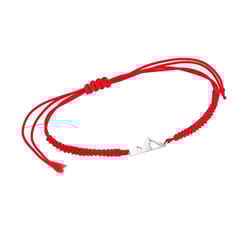 Stříbrný šňůrkový náramek s motivem hor Mountain